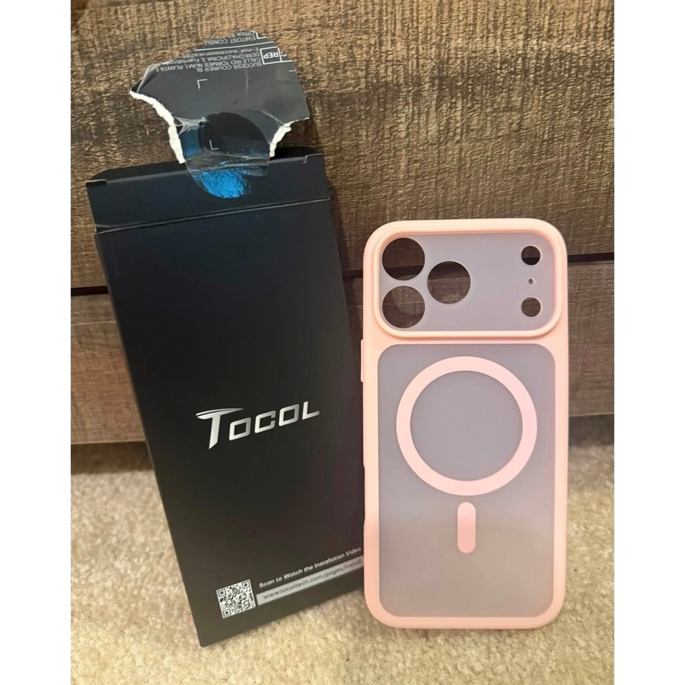TOCOL Phone Case iPhone 17 Pro Max Pink MagSafe Matte Frosted Protective Cover